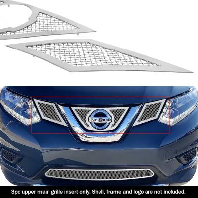APS - APS Wire Mesh Grille Polish for 14-16 Nissan Rogue GR14GFC87T