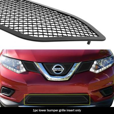 APS - APS Wire Mesh Bumper Grille Black for 14-16 Nissan Rogue GR14GFC88H