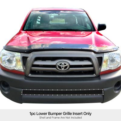 APS - APS Rivet Style Stainless Bumper Grille Black for 05-11 Tacoma GR20LFD57H