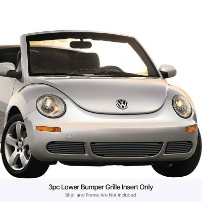 APS - APS Stainless Billet Bumper Grille Black for 06-11 VW Beetle GR22FEE16J