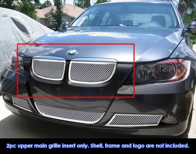 APS - APS Wire Mesh Grille Polish for 06-07 BMW 325I/330I GR23GEE26T