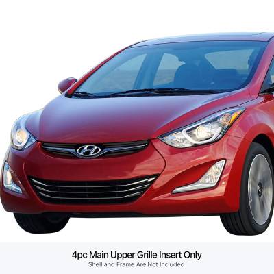 APS - APS Stainless Billet Grille Black for 12-16 Hyundai Elantra GR25FFI47J