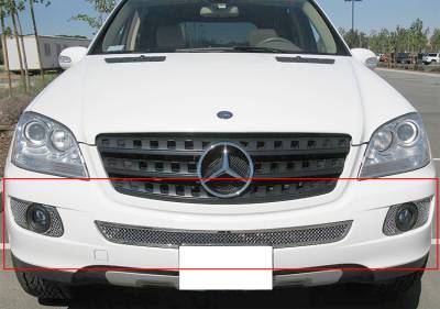 APS - APS Wire Mesh Bumper Grille Polish for 06-08 Mercedes ML350 GR26GEE12T