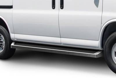APS - APS IB03RDJ0A iRunning Running Boards Polish for 03-25 Express/Savana Van
