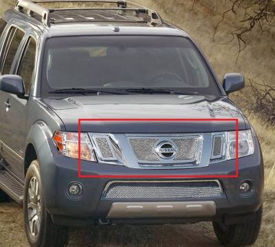 APS - APS Wire Mesh Grille Polish for 08-12 Nissan Pathfinder GR14GFE09T