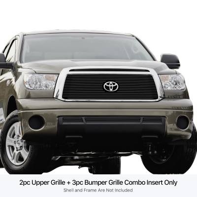 APS - APS Stainless Billet Grille Black for 10-13 Toyota Tundra GR20FAJ60J