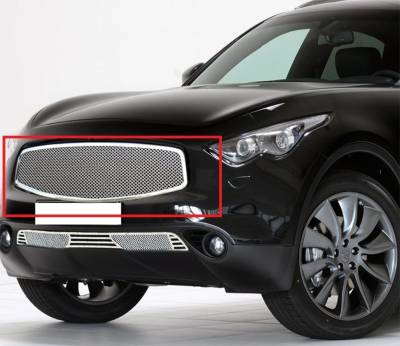 APS - APS Wire Mesh Grille Polish for 09-10 Infiniti FX35/FX50 GR14GFG93T