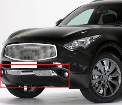 APS - APS Wire Mesh Bumper Grille Polish for 09-10 Infiniti FX35/FX50 GR14GFG94T