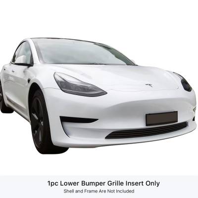 APS - APS Stainless Billet Bumper Grille Black for 17-25 Tesla Model 3 GR20FEB34J