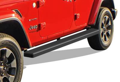 APS - APS IStep 5" Running Boards Black for 18-25 Wrangler JL 4DR IB10EAA1B