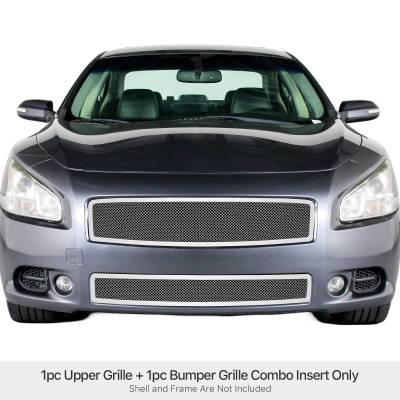 APS - APS Wire Mesh Grille Polish for 09-14 Nissan Maxima GR14GGG74T