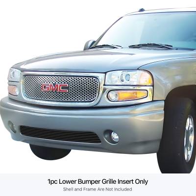 APS - APS Stainless Billet Bumper Grille Black 00-06 GMG Yukon/XL Denali GR07HEC70J