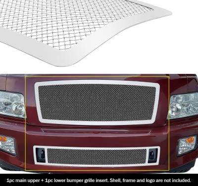 APS - APS Wire Mesh Grille Polish for 04-10 Infiniti QX56 GR14GGI03T