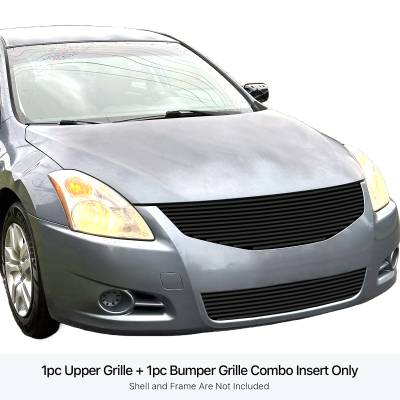 APS - APS Stainless Billet Grille Black for 10-12 Altima Sedan GR14HAJ57J