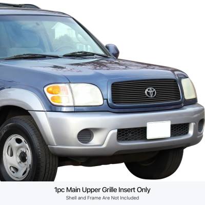 APS - APS Stainless Billet Grille Black for 01-04 Toyota Sequoia GR20FED28J