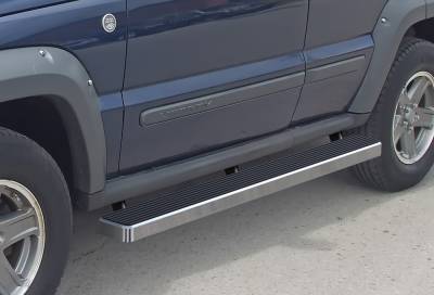 APS - APS IStep 5" Running Boards Brushed for 02-07 Jeep Liberty IB10EJH1A