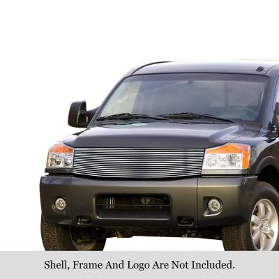 APS - APS Stainless Billet Grille Brushed for 04-15 Nissan Titan GR14HEC64C