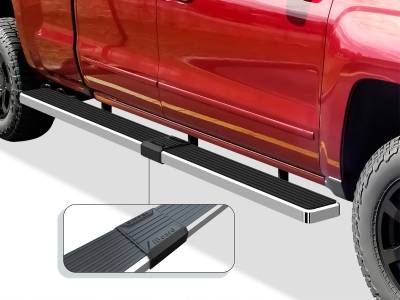 APS - APS IStep W2W 6" Running Boards Brushed Silverado/Sierra Double IB03SAI5LA