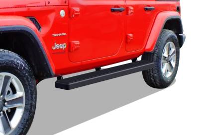APS - APS IStep 6" Running Boards Black for 18-25 Wrangler JL 4DR IB10FAA1B
