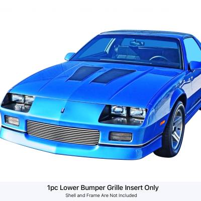 APS - APS GR03HEB41S Stainless Polished Billet Bumper Grillefor 88-92 Chevrolet Camaro