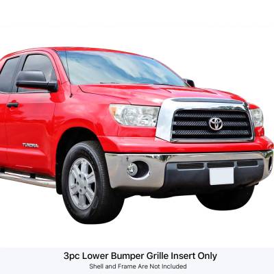 APS - APS Stainless Billet Bumper Grille Black for 07-09 Toyota Tundra GR20FED59J
