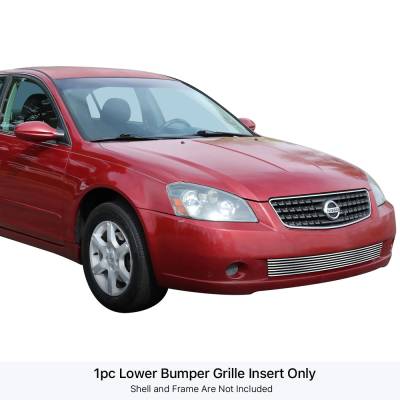 APS - APS Stainless Billet Bumper Grille Polish for 05-06 Nissan Altima GR14HED16S
