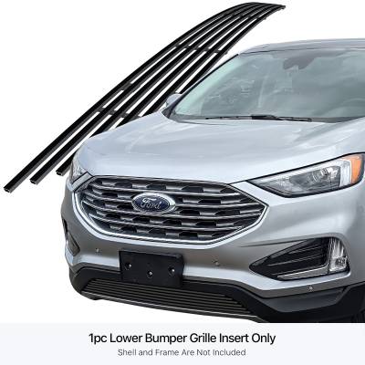 APS - APS Stainless Billet Bumper Grille Black 19-22 Ford Edge XLT GR06FEB96J