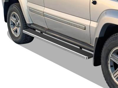 APS - APS IStep 6" Running Boards Brushed for 02-07 Jeep Liberty IB10FJH1C