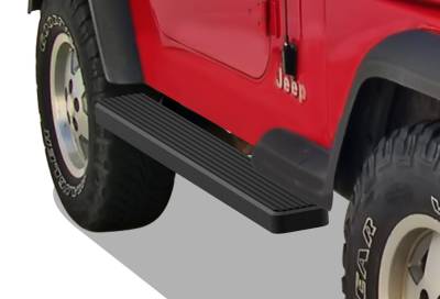 APS - APS IB10FJH4B IStep 6" Running Boards Black for 87-06 Jeep Wrangler YJ/TJ