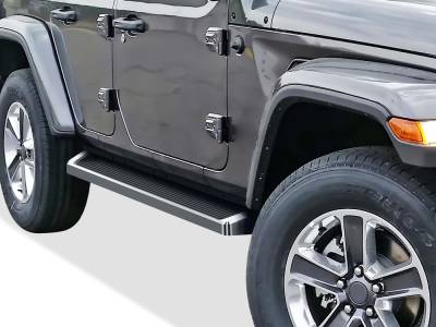 APS - APS IRunning Running Boards Polish for 18-25 Wrangler JL 4DR IB10RAA1A