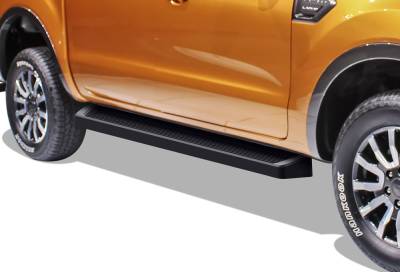 APS - APS IRunning Running Boards Black 19-23 Ford Rangler Crew IB06RBC9B