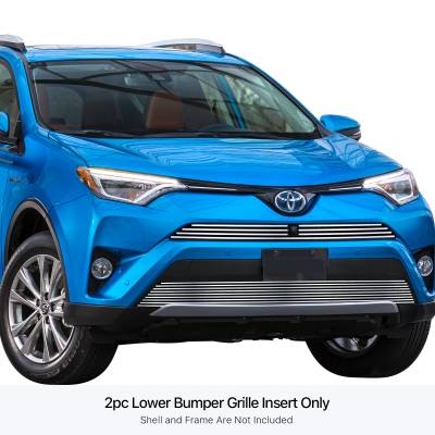 APS - APS Stainless Billet Bumper Grille Polish for 16-18 Toyota RAV4 GR20FEE83S