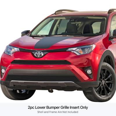 APS - APS Stainless Billet Bumper Grille Black for 16-18 Toyota RAV4 GR20FEE84J