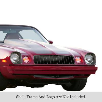 APS - APS Stainless Billet Bumper Grille Black 74-77 Chevrolet Camaro GR03HEB51J