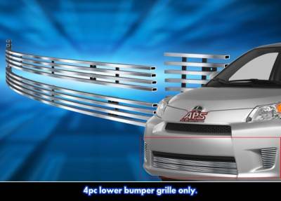 APS - APS Stainless Billet Bumper Grille Brushed for 07-13 Scion XD GR20FFE52C