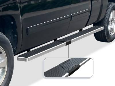 APS - APS IStep W2W 6" Running Boards Brushed Silverado/Sierra Ext IB03SJJ4LA