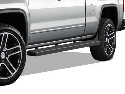 APS - APS IStep W2W 5" Running Boards Black Silverado/Sierra Double IB03WAI5SB