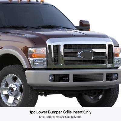 APS - APS Stainless Billet Bumper Grille Black 08-10 Ford Super Duty GR06FEC28J