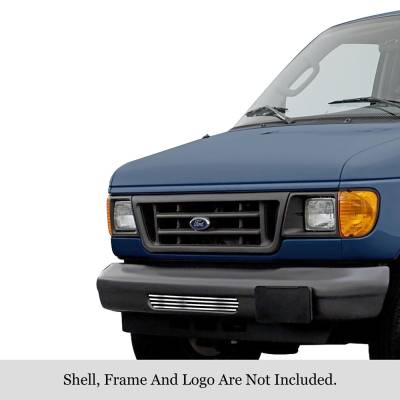 APS - APS Stainless Billet Bumper Grille Polish 92-07 Ford E-Series Van GR06FEC38S