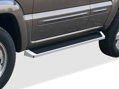 APS - APS IRunning Running Boards Polish for 02-07 Jeep Liberty IB10RJH1A