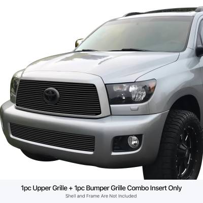 APS - APS Stainless Billet Grille Black for 08-12 Toyota Sequoia GR20FGG75J