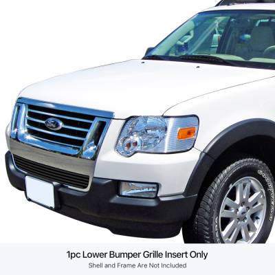 APS - APS Stainless Billet Bumper Grille Black 07-10 Explorer Sport Trac GR06FEE29J