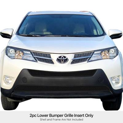 APS - APS Wire Mesh Bumper Grille Black for 13-15 Toyota RAV4 GR20GEE82H