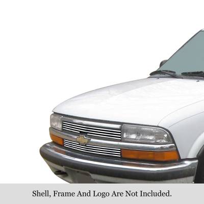 APS - APS Stainless Billet Grille Polish 98-05 Chevrolet S10/Blazer GR03HEJ44S