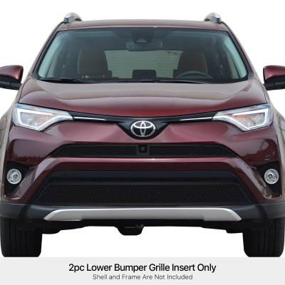 APS - APS Wire Mesh Bumper Grille Black for 16-18 Toyota RAV4 GR20GEE83H