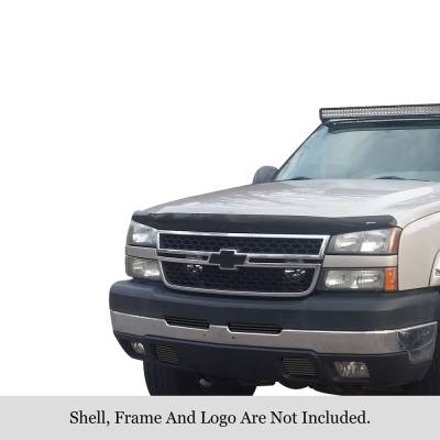 APS - APS Stainless Billet Bumper Grille Black 03-05 Silverado 1500/HD GR03HGI44J