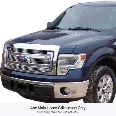 APS - APS Stainless Billet Grille Polish 13-14 Ford F150 XL/XLT GR06FEI24S