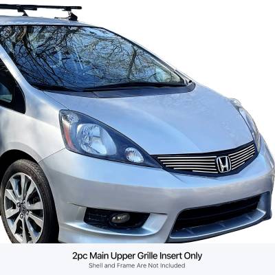 APS - APS Stainless Billet Grille Brushed 12-13 Honda Fit Sport GR08FFD26C