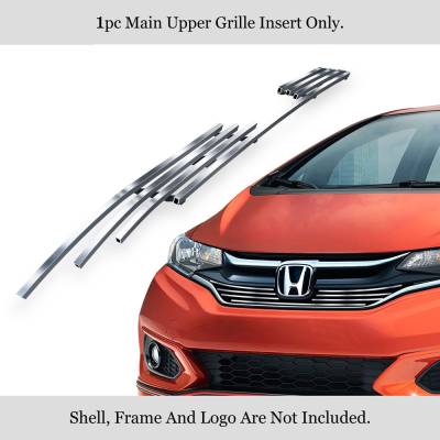 APS - APS Stainless Billet Grille Brushed 18-19 Honda Fit GR08FFD28C