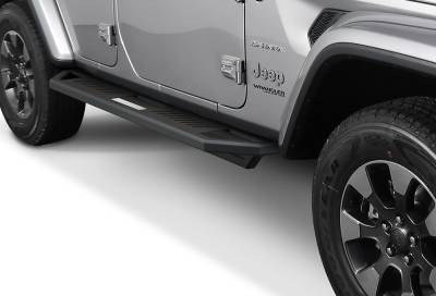 APS - APS Truck Armor Running Boards Black for 18-25 Wrangler JL 4DR IA10SAA1B